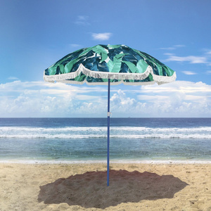 Parasol De Luxe Stripe Automatic Protection Film Outdoor Folding Sunflower Beach Sun Umbrella