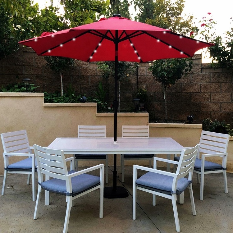 Xiamen Online Garden Parasol Sun Shade Hot Pink Led Canopy Patio Umbrella