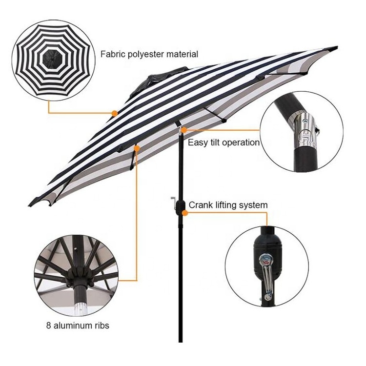 Sport Outdoor Umbrella Terrace Parasol For Outside Patio, Umbrella With Table Outdoor