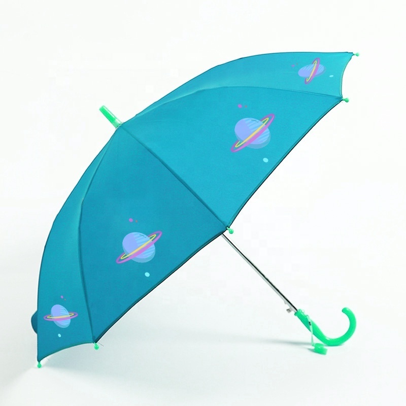 Transparent 19' Child Colour Change Hat Kid Wala Wala Cartoon Umbrella, Umbrella With Fan For Kid Girl