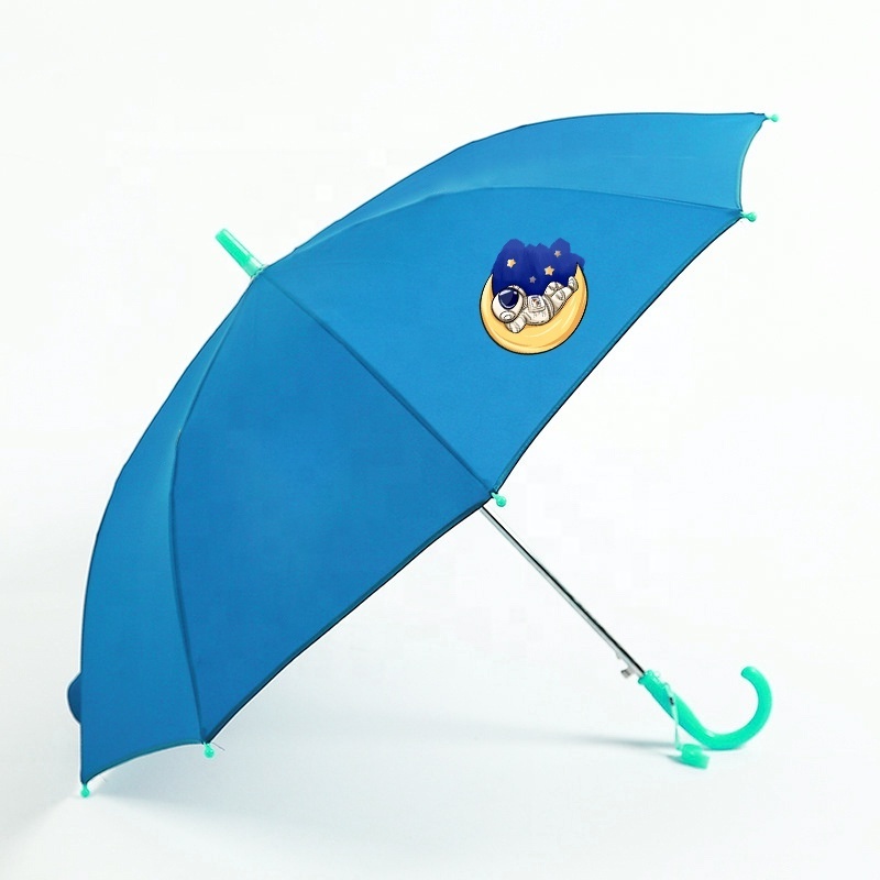 Transparent 19' Child Colour Change Hat Kid Wala Wala Cartoon Umbrella, Umbrella With Fan For Kid Girl