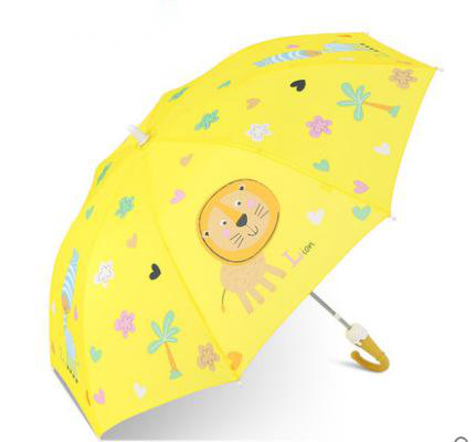 Magic Color Change Funny Kid Black Folding Child Umbrella For Girl Boy