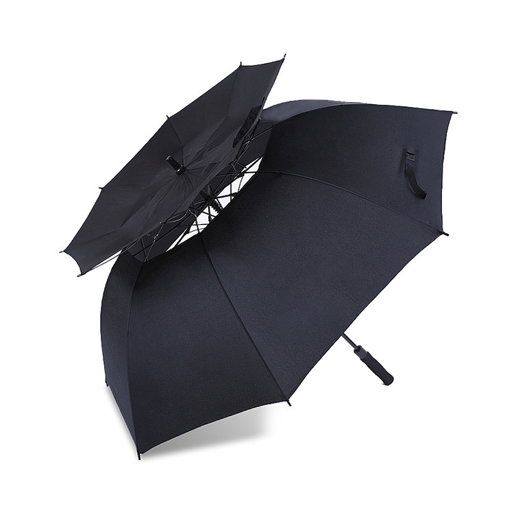 Windproof Double Layer Branded Black Plastic Tips Golf Ambrella Payung Parapluie Paraguas Umbrellas Umbrella Online