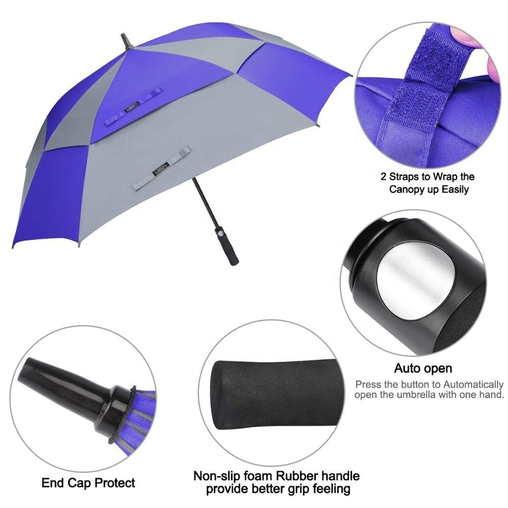 Auto Opening Golf Close Uv Japan Summer Blast Fan Custom Classic Plastic Base Umbrella With Dog