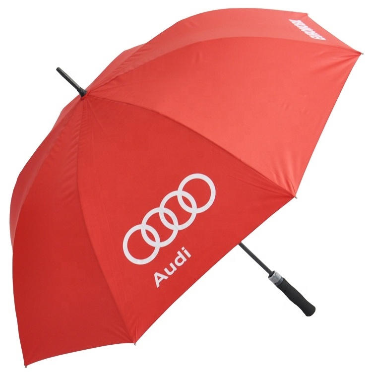 Innovative Customizable Sunny Custom Red Adult Umbrella With Logo Print