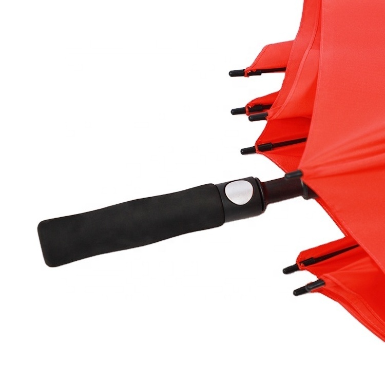 Innovative Customizable Sunny Custom Red Adult Umbrella With Logo Print