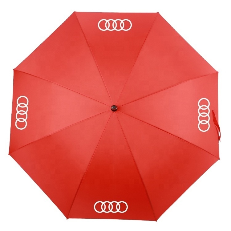 Innovative Customizable Sunny Custom Red Adult Umbrella With Logo Print