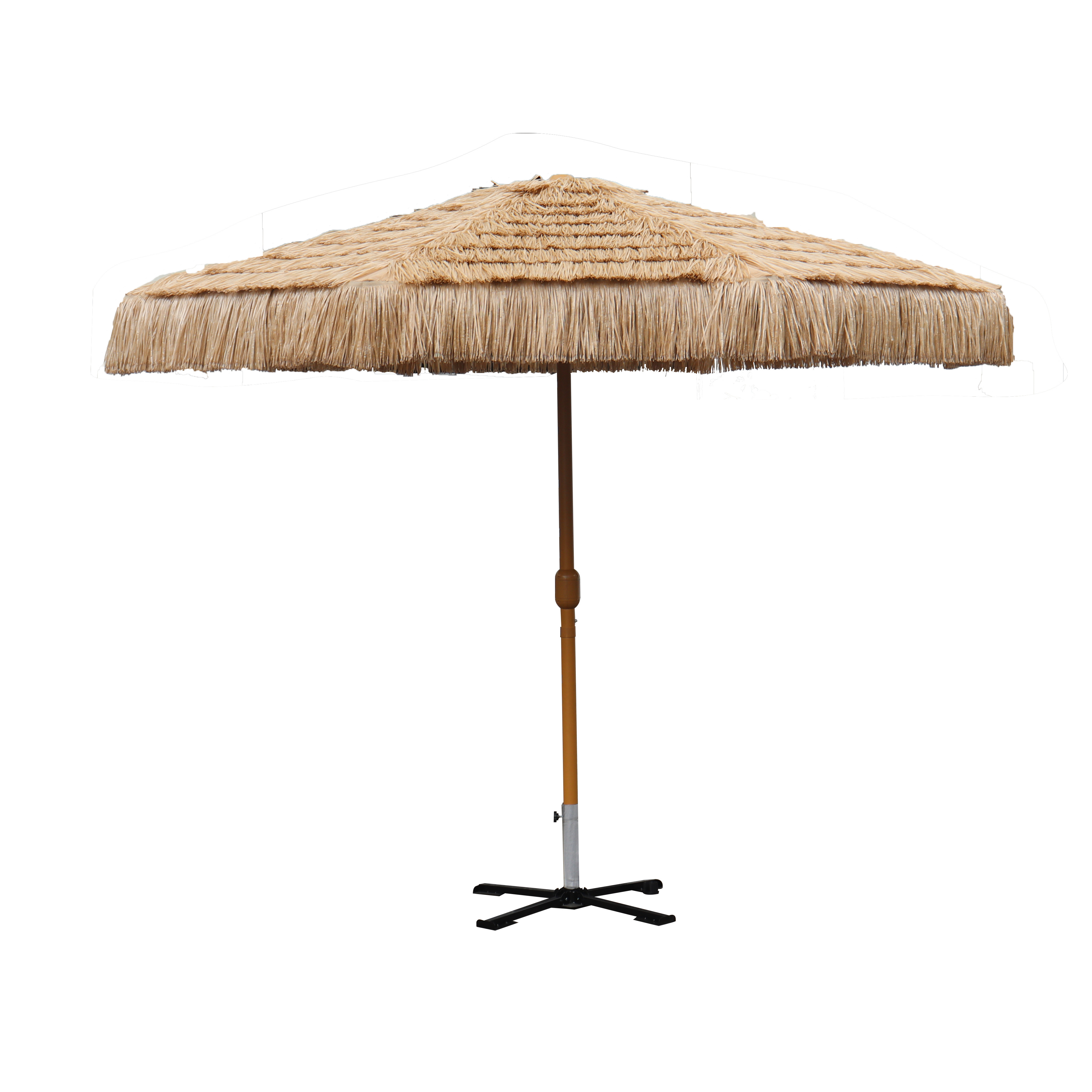 Factory Thatched Tiki Umbrella Hawaiian Style Beach Umbrella 10 Ft Thatched Roof Straw Umbrella