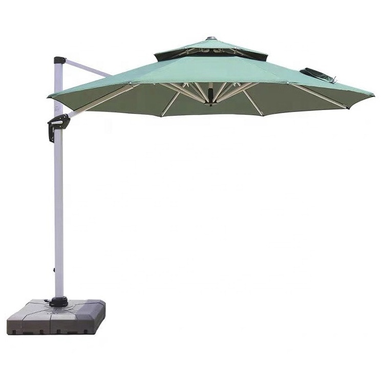 Hanging Outdoor Beer Garden Parasol Sunscreen Patio Umbrella With Base