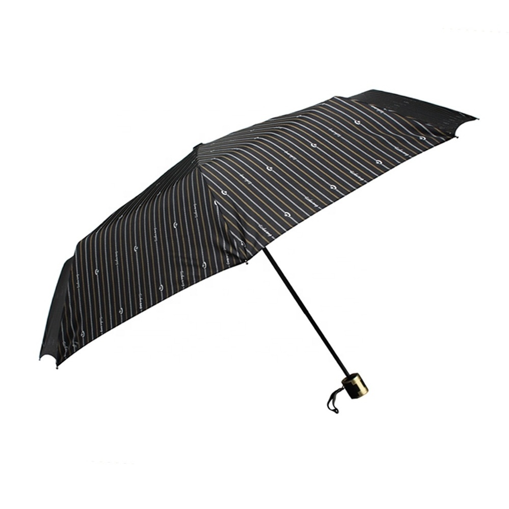 21inch 8  ribs manual recycled  pet fabric 3 section windproof umbrella