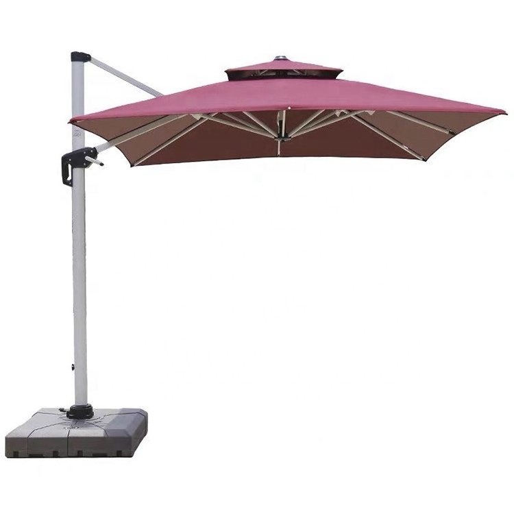 Hanging Outdoor Beer Garden Parasol Sunscreen Patio Umbrella With Base