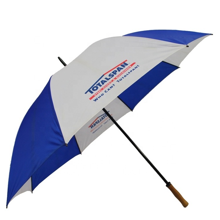 2023 Golden supplier logo printed advertising promotional golf umbrella