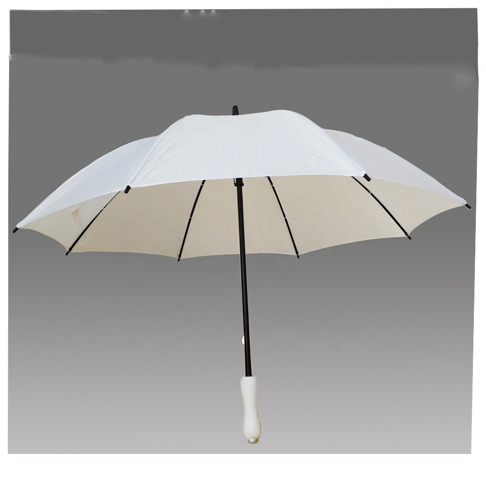 hot-selling straight windproof cheap white umbrella