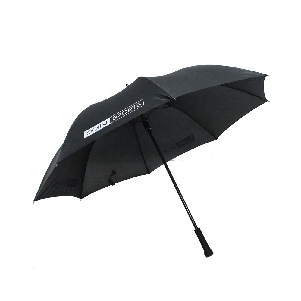 Chinese manufacturer custom promotional black golf umbrellas