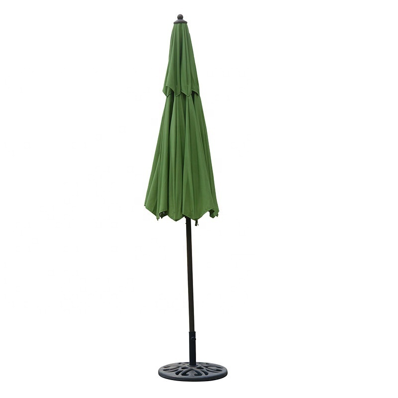 2.7M Wholesale factory green heavy duty offset promotion with tilt outdoor garden patio umbrella