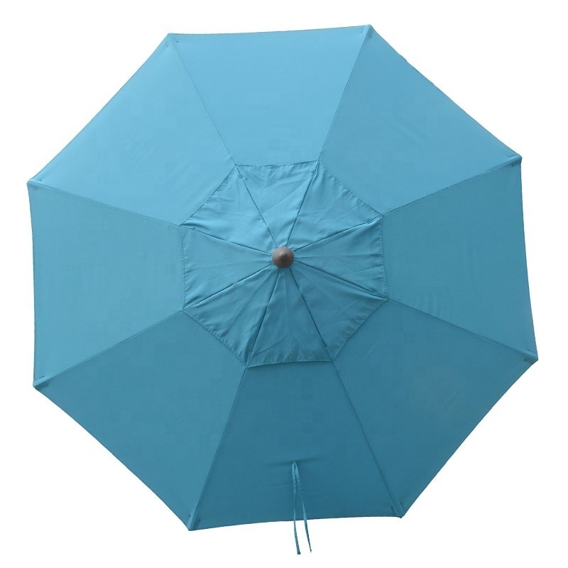 9 Ft Blue  outdoor Patio Market Umbrella  cantilever with Hand Crank open