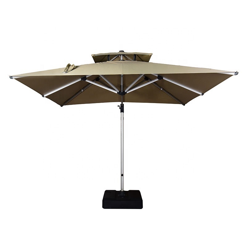 3.5*3.5M Luxury Square shape big roma umbrella rotatable outdoor garden patio cantilever parasol umbrella