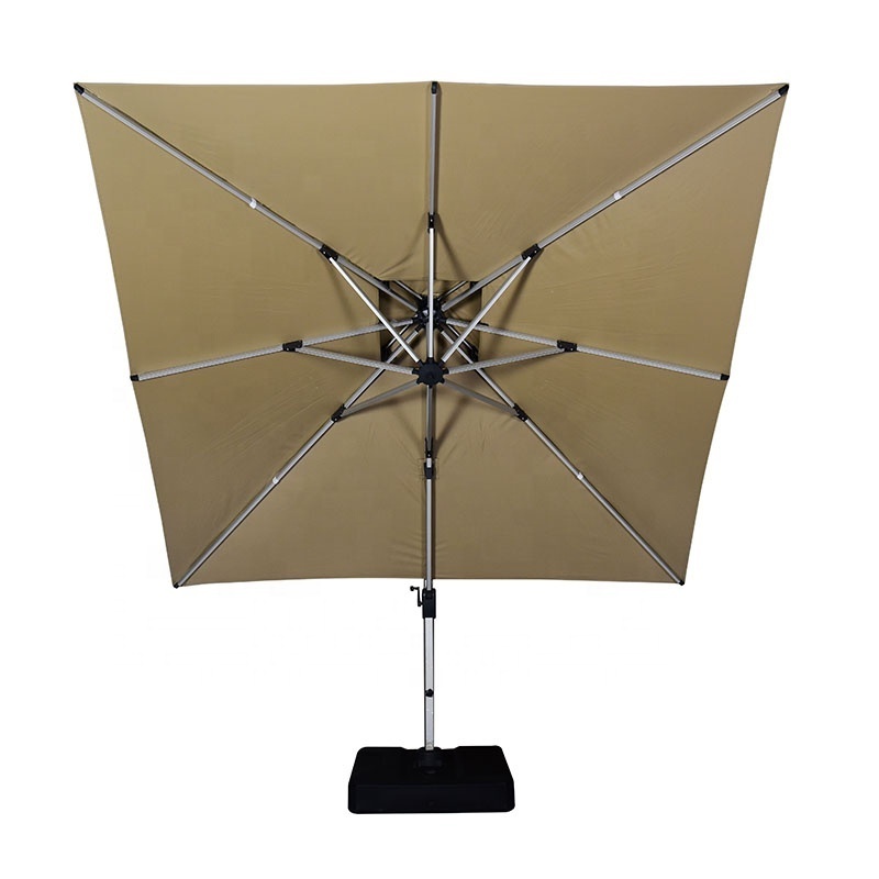 3.5*3.5M Luxury Square shape big roma umbrella rotatable outdoor garden patio cantilever parasol umbrella