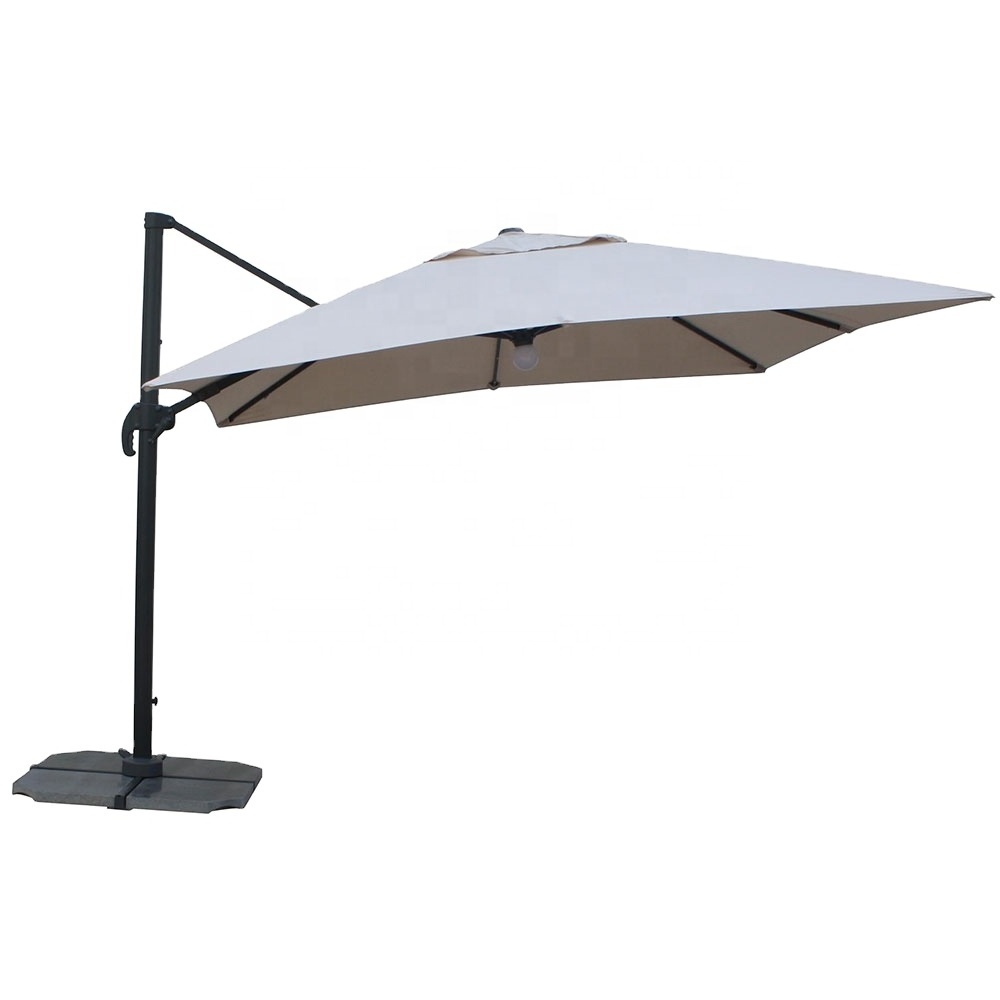 Best New Type 2023 Roma Style Aluminum-made Parasol Great Quality And Cheap Price Patio Sun Umbrella With Solar Energy Led