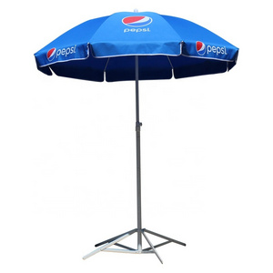 promotion blue  commercial portable vintage style beach umbrella  oxford fabric  industrial beach umbrella