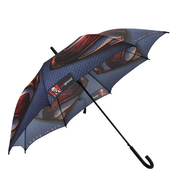 new style promotion heat transfer printing straight umbrella