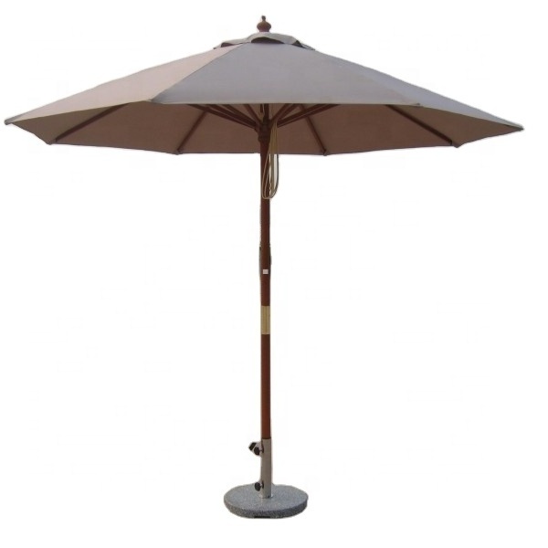 Teak Wooden Pool Garden Umbrella 3 X 4 Parasol, Rectangular Wooden Umbrella For Garden