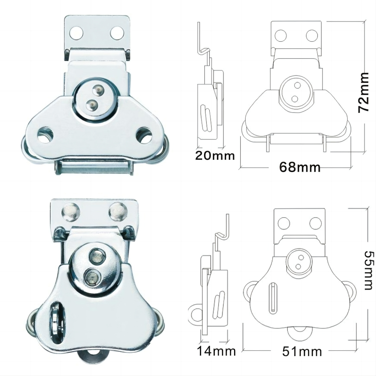 LICHUAN Mass Order Selling Twist Latch for Suitcase Draw Latch Hardware Lock Latch