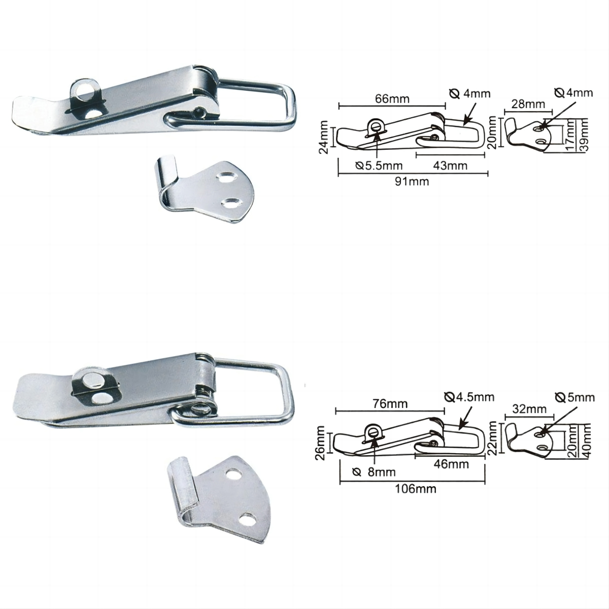 Wholesale Factory Price Jewellery Wood Boxes Locks Metal Accessories Small Latch Lock For Jewelry Case