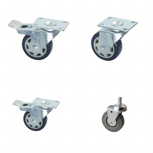 Swivel Caster With Brake Wholesale 2 Inch PVC Caster Black  Rubber Wheels For Furniture Small Caster Wheel