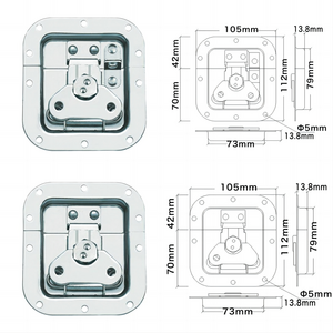 Aluminium Padlockable Lock Offset Custom Speaker Cabinet Back Metal Profile Flight Case Accessoire Latches