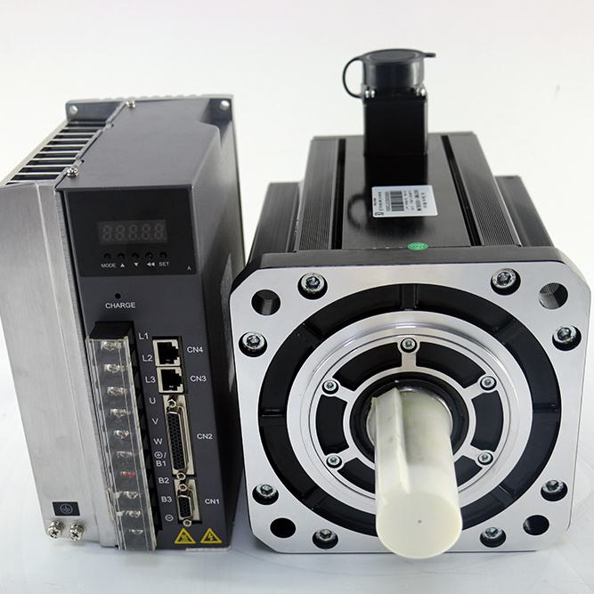 LICHUAN Large Servo Motor 10KW 11KW 12KW 380V 1500RPM 70N.m 23bit 3 Phase AC Servo Motor Kit 180M70015 +M1534P CNC Servos