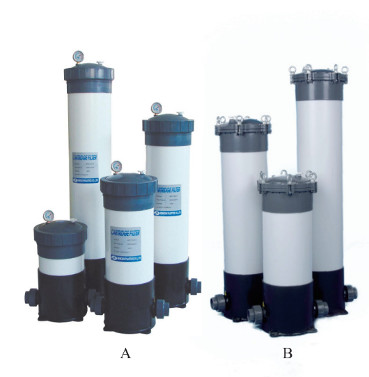 UPVC plastic cartridge filter housing and bag filter housing 3 or 5 elements