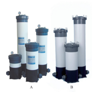 UPVC plastic cartridge filter housing and bag filter housing 3 or 5 elements