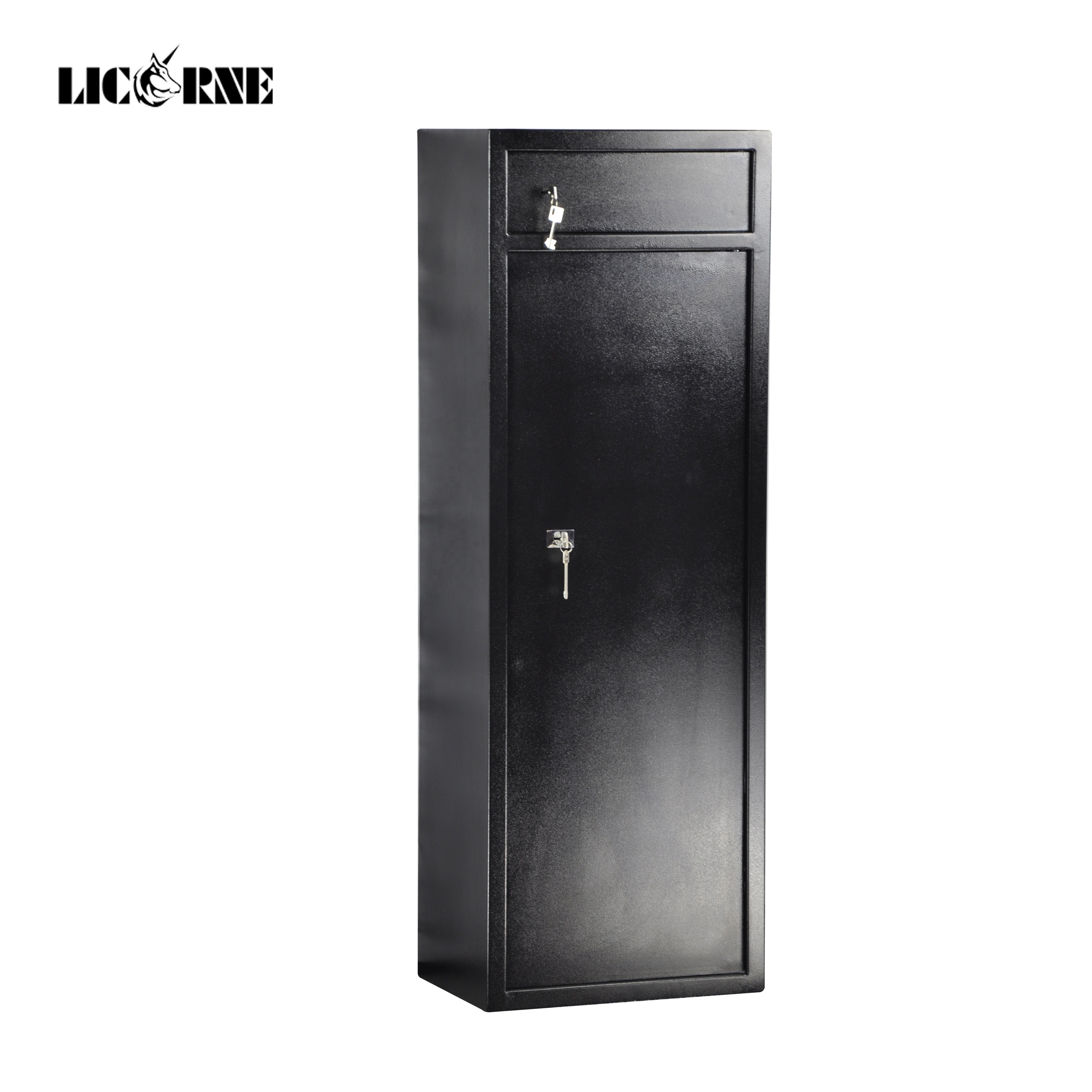 LICORNE Factory Wholesale Dual Lock Gun Cabinet Gun Safe With Double Bitted Key Lock