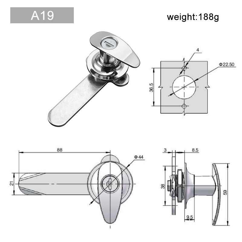 Factory direct sale china fashion handle lock for wooden box catch or cabinet toggle latch lock