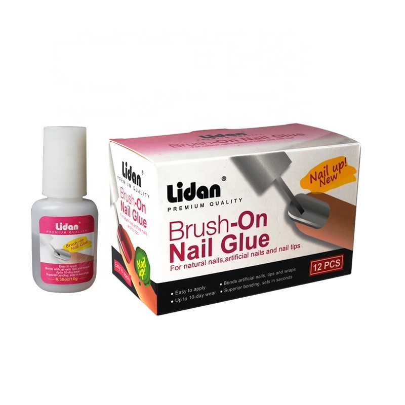 Lidan Painting Gel Adhesive Nail Art Glue 10ml Foil Rhinestone Sticker Adhesive Jewelry Diamond Super Sticky Polish Glue