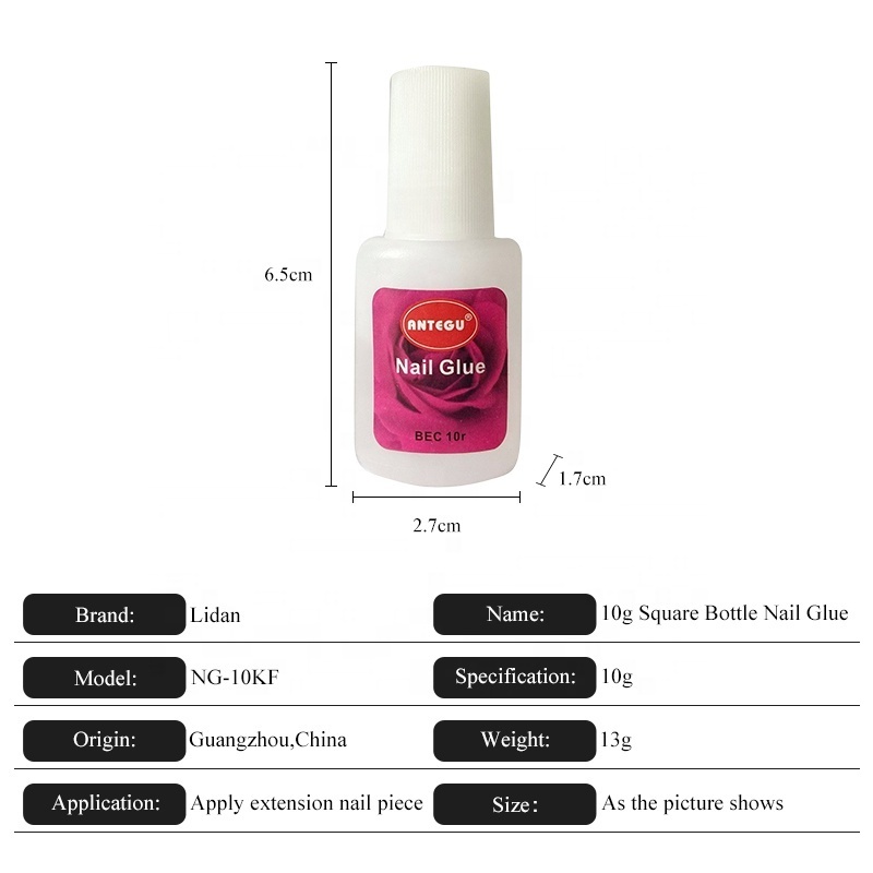 10g Nail Tips Glue Wholesale Brush On Nail Glue For Nail Professional Fast Drying Bond Manicure Tips Glue