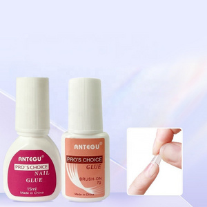 Nail Glue Wholesale Brush On Nail Glue 7g For Nail Tips Professional Fast Drying Bond Manicure Tips Glue