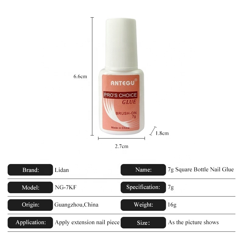 Nail Glue Wholesale Brush On Nail Glue 7g For Nail Tips Professional Fast Drying Bond Manicure Tips Glue