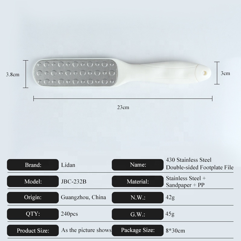 Professional Pedicure Planer Foot Files Home-use Double-sided Stainless Steel Foot Rasp Callus Remover Dead Skin Removal Tools