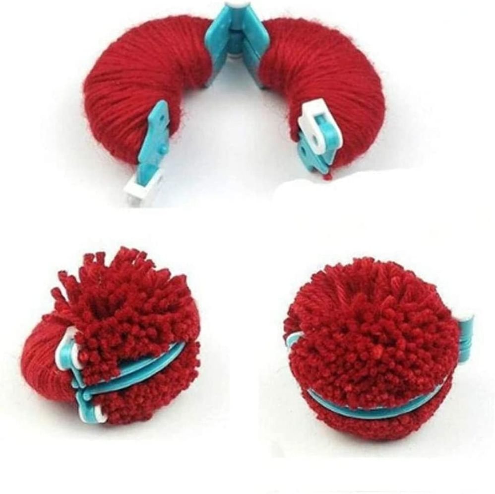 Fluff Ball Weaver Knitting Craft Tool Kit,4 sizes Pompom Maker