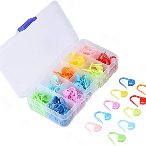 Locking Stitch Markers, Knitting Stitch Counter Colorful Crochet Stitch Needle Clip,10colors