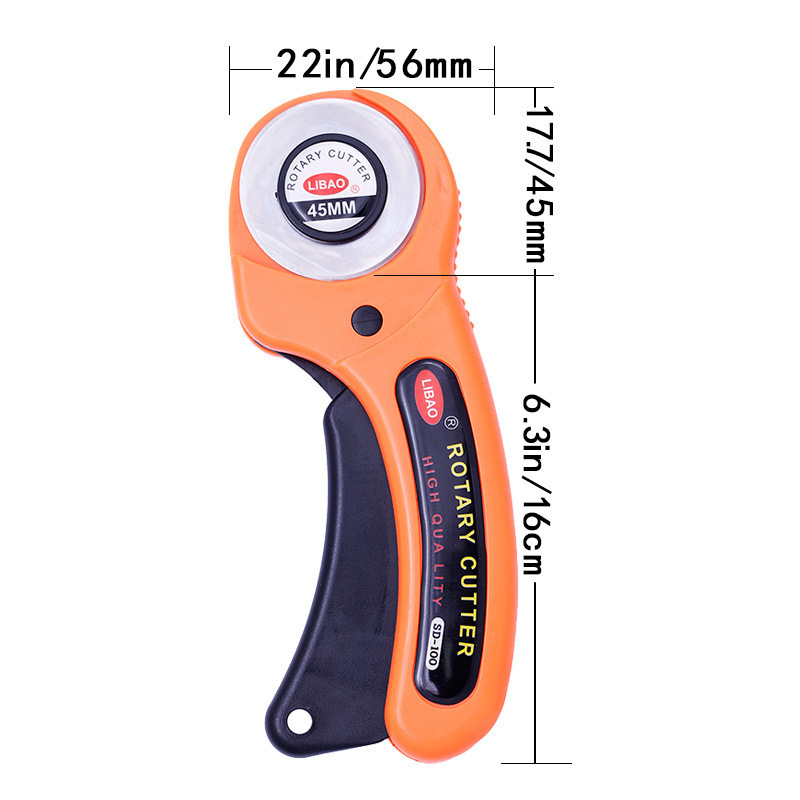 45mm rotary cutter for fabric with safety locker