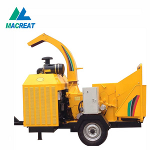 MACREAT commercial drum chipper machine industrial electric pto driven powered tree log shredder mobile wood chipper for sale