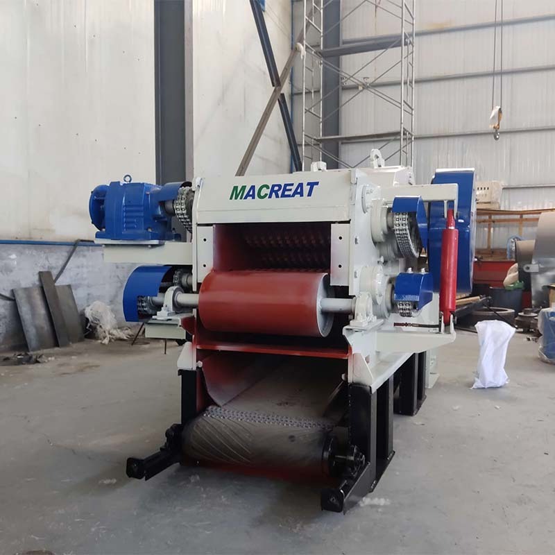 MACREAT China Supplier High Efficiency and Quality Wood Log Cutter Wood Drum Type Chipper Shredder