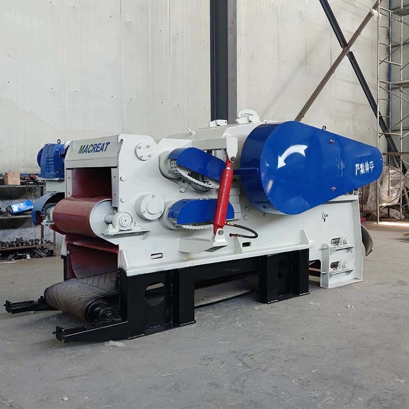 MACREAT China Supplier High Efficiency and Quality Wood Log Cutter Wood Drum Type Chipper Shredder