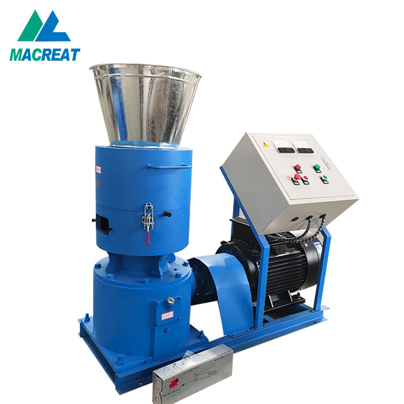 MACREAT automatic feed pelletizer chicken sheep cattle cow goat feed pellet making machine wood pellet machine