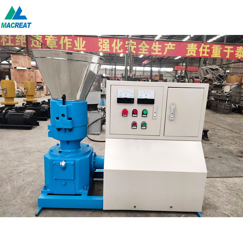 MACREAT high quality small mini flat die wood sawdust pellet making machine wood pellet mill machine for sale