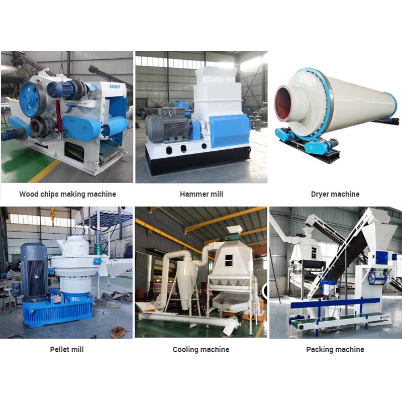 MACREAT pallets machine line wood pellet production wood pellet mill line 1 tons biomass wood pellet machine sawdust line