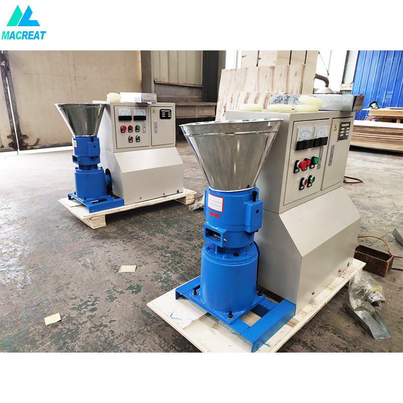 MACREAT high quality small mini flat die wood sawdust pellet making machine wood pellet mill machine for sale